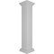 Ekena Millwork 8"W x 48"H Corner Newel Post with Panel, Peaked Capital & Base Trim (Installation kit included) NWL08X48CPP0B0 - alternate 6